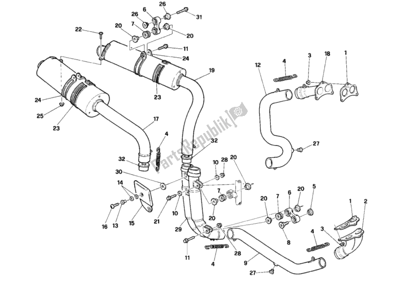 Todas las partes para Sistema De Escape de Ducati Superbike 916 Senna 1994